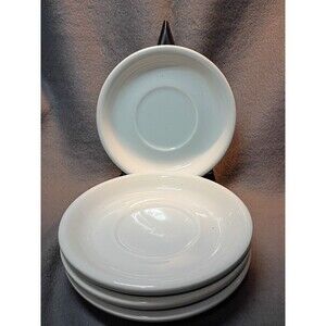 Vintage Trend Pacific Galaxy Milkstone Saucers Set/4 Stoneware Japan